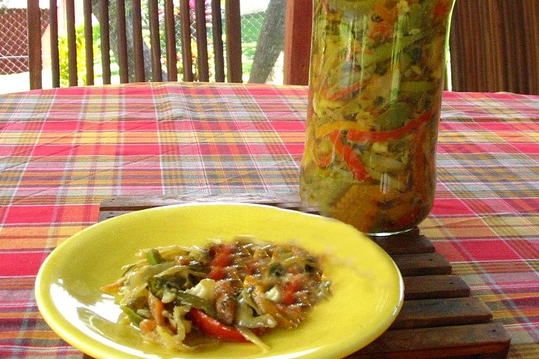 Achards de légumes Réunionnais